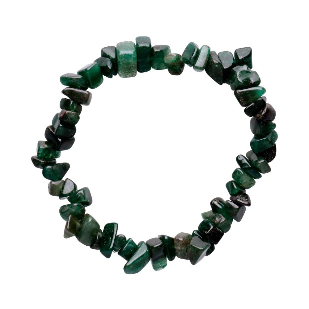 Bracelet en pierres irrégulière de Quartz Vert