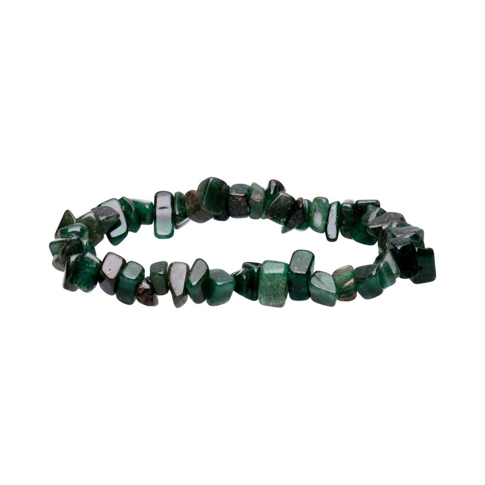 Bracelet en pierres irrégulière de Quartz Vert